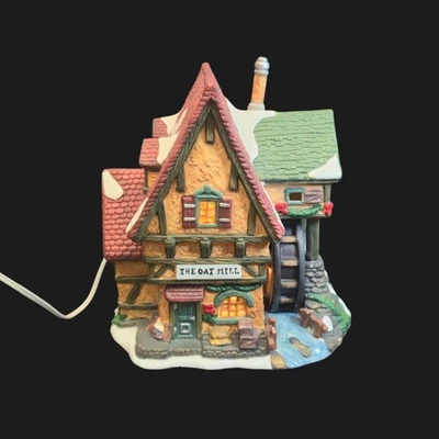 Santa’s Workbench “The Oat Mill” House Kurt Adler Christmas Village Water Wheel - Image 1 of 4
