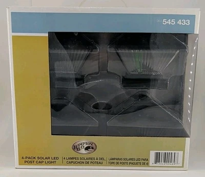 4 Pk Hampton Bay Solar LED 4X4 Post Cap Light 545 433 5000 K Light Color  - Image 1 of 4