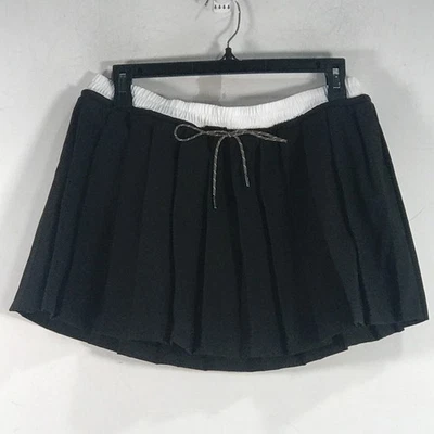 Oak And Fort Pleated Mini Skirt, Women's Size M - Black - Image 1 of 4