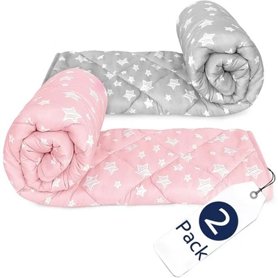 Toddler Comforter Down Alternative Ultra Soft Comforter 39"x47" for Girls 2 Pack - Image 1 of 4