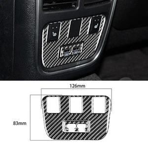 Marco de control de enchufe USB trasero de fibra de carbono real para Chrysler 300 2011-2023 - Imagen 1 de 9