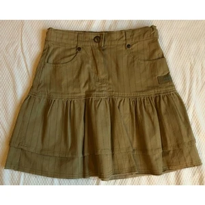 Jeanbourget Girls Pinstripe Tan Skirt Size 8 - Picture 1 of 7