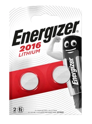 2x Energizer CR2016 3V Lithium Coin Cell Batteries Longest Expiry - 2X - Image 1 of 4