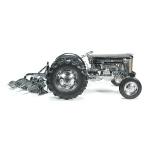 CHROME Version 1/16 Massey Ferguson 65 w/ #62 Plow Toy Tractor Times CUST-1012 - Picture 1 of 3