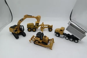 4 DIECAST MASTERS Cat Caterpillar Construction Dozer Dump Truck Grader Excavator - Picture 1 of 24