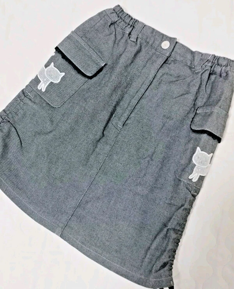 pom ponette cute cuts girls skirt gray rare vintage 130cm Japanese kawaii - Image 1 of 4