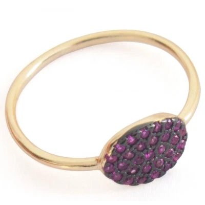 Purple and Blue Zirconia Signet Stackable Ring. New! Ship Free! - Image 1 of 4