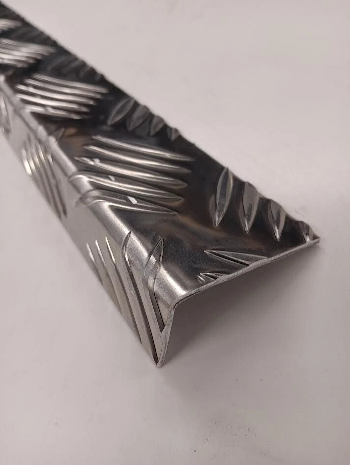 CPP Chequer Plate Angle Corner Protection 2mm Thick Checker Tread Plate 50mm x 25mm