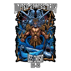 USS Chosin United States Navy King Neptune Court Shellback 3" USN Aufkleber - Bild 1 von 1