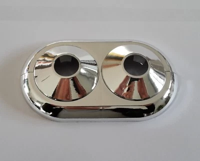 5 Stück Doppelrosetten verchromt   12 mm - Bild 1 von 4