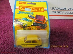 MATCHBOX SUPERFAST #21 RENAULT LE CAR , 5TL YELLOW,  BLACK BASE NOC - Picture 1 of 4