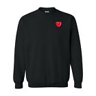 Heart Symbol - Emoji Embroidered Symbol Crewneck Sweatshirt