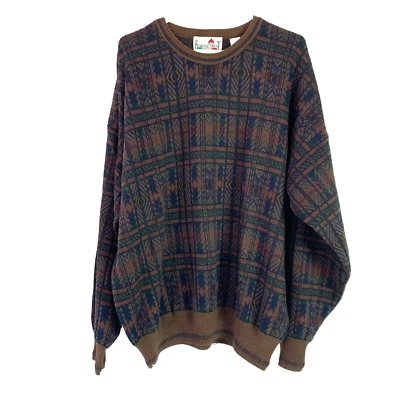 Vintage Florence Tricot Dadcore Wool Blend Sweater Jumper XXL Italy - Image 1 of 4