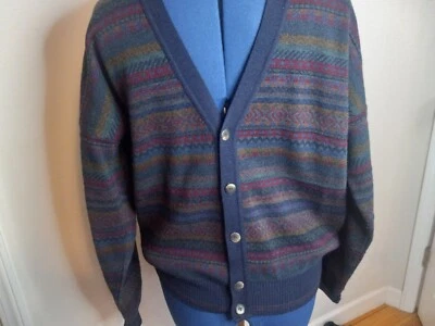 Suéter Cárdigan Florence Tricot Mezcla Lana Abuelo Dadcore L Gran Tamaño Italia Foto 1 de 4