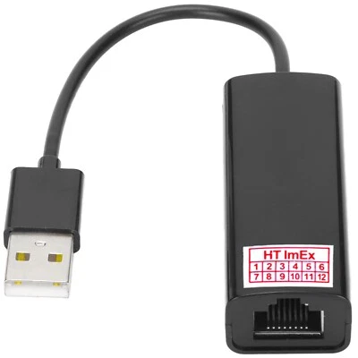 LAN Adapter USB 2.0 Netzwerk Adapter Patchkabel DSL RJ45 Netzwerkadapter schwarz - Bild 1 von 4