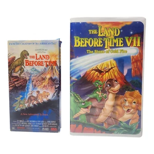 Land Before Time 1989 VHS & Land Before Time VII 7 The Stone Of Cold Fire 2000  - Picture 1 of 5