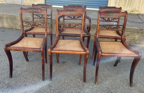Rosewood Regency Dining Chairs Set of 6 19th Century Cover