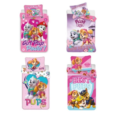 Paw Patrol Bettwäsche 2 tlg. Garnitur 4 Varianten Decke Kissen 100x135 cm