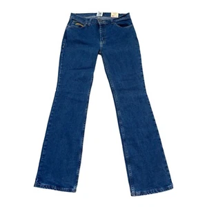 TEXAS Jeans USA Womens Blue Denim Jeans Low Rise Size 16 Stretch 34x32 - Picture 1 of 5