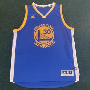 Adidas 2015 Golden State Warriors Steph Curry #30 NBA Swingman Jersey Sz XL +2 - Picture 1 of 9
