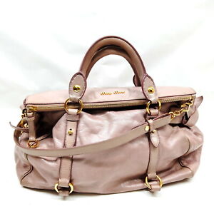 Miu Miu Hand Bag  Pink Leather 2719893