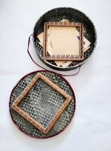 Two Vintage Donar Weave It Looms in Rare Special Edition Hatbox - Picture 1 of 5