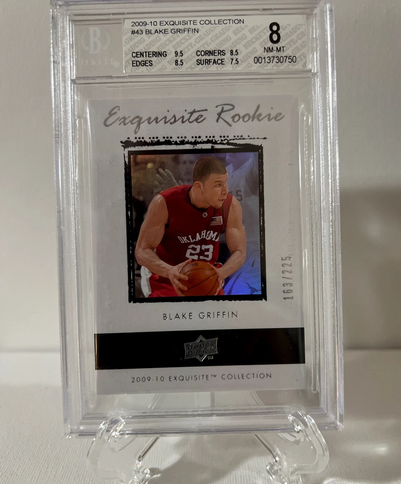 2009-10 Exquisite Collection Blake Griffin Rookie #163/225 POP 1!!! Beckett BGS - Изображение 1 из 2