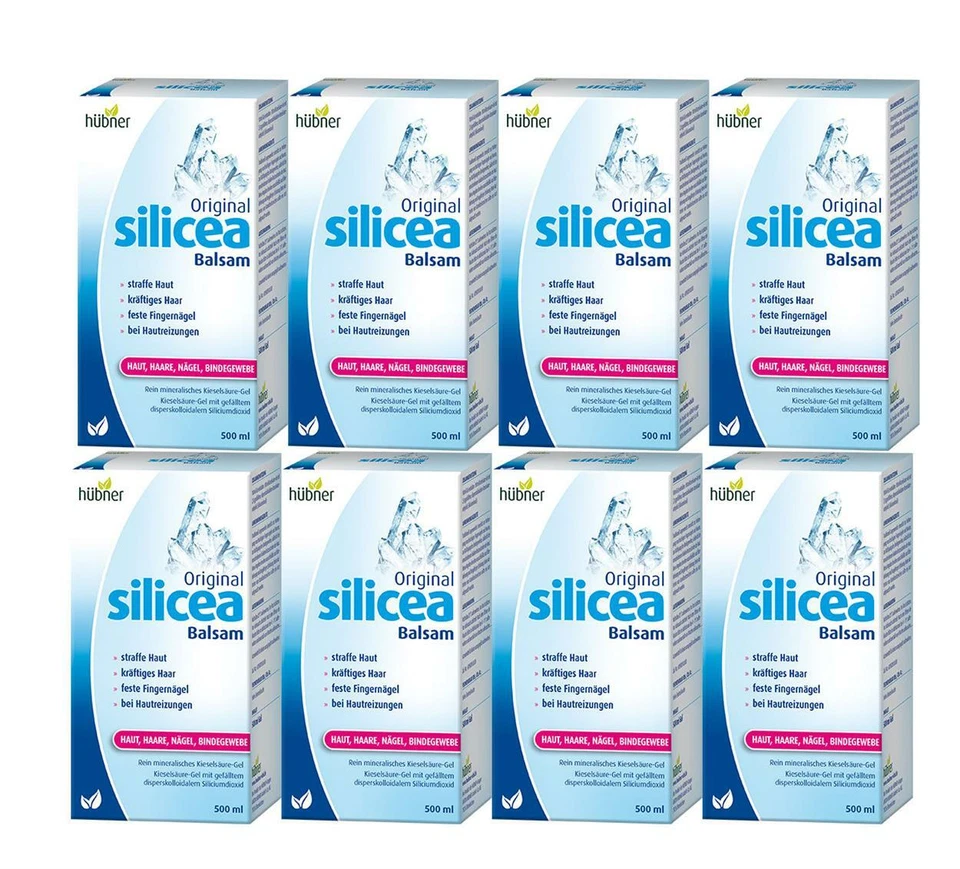 4 x "Doppelpack" Hübner Original Silicea Balsam Gel 8X500ml (21,25 EUR/l)