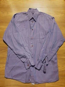 Kenzo Homme Shirt Mens 39 15.5 Large L Purple Formal Casual Smart Button VTG - Picture 1 of 7