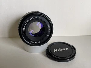 OBIETTIVO Vintage Manual Focus Nikon Lens Series E 50mm 50 mm f 1,8 x FM FM2 Ecc - Imagen 1 de 9