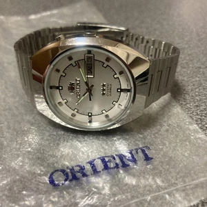 NOS ORIENT Crystal Three Star Automatic Watch 1970s Vintage Japan Unused - Picture 1 of 10