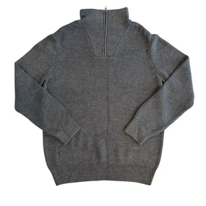 NORDSTROM MEN'S SHOP CABLE KNIT WOOL BLEND 1/2 ZIP SWEATER NWOT SIZE LARGE  - Picture 1 of 7