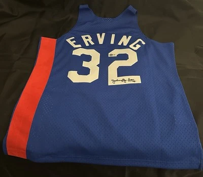 Jersey Julius Erving - Dr. J - Firmado Mitchell & Ness Hardwood Classics - Nets Foto 1 de 4