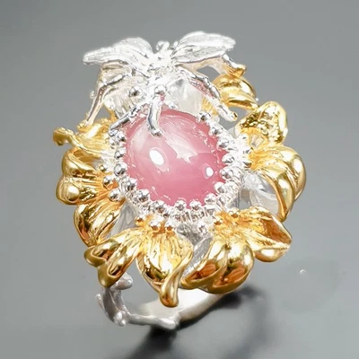 Anillo Rubí Hecho a Mano Plata de Ley 925 Talla 8/R417482 Foto 1 de 4