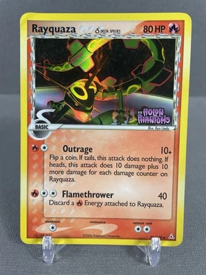 Pokemon Rayquaza 26/110 - Holo reverso raro carimbado EX Holon Phantoms PL/HP - Imagem 1 de 3
