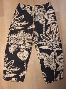 Stoffhose Schwarz Beige GR XL Leinenhose 100% Baumwolle - Bild 1 von 4