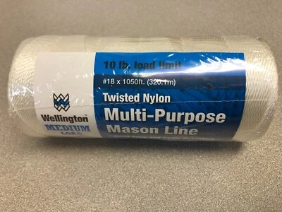 Wellington G5118Z1050 1050 英尺 L 白色 Twisted 尼龙 Mason Line Twine — 第 1/3 张图片