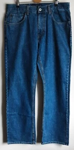 TOMMY HILFIGER - MENS DARK BLUE JEANS 'FREEDOM FIT' Size W35 X L32 - Picture 1 of 3