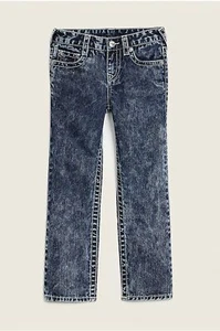True Religion Kids Boys Big T Straight Leg Red Stitch Jeans in Superblast - Picture 1 of 2