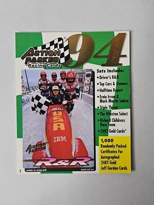 Action Packed Racing Card- Promo Card - 1994 ( Promo Card Only #2) - Image 1 of 4