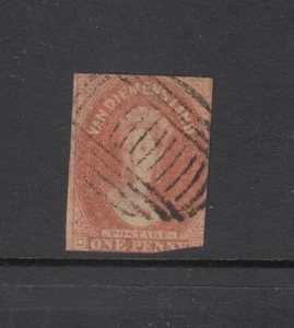 TASMANIA: 1857-67 1d Dull Vermilion SG 28 £38, used - Picture 1 of 1
