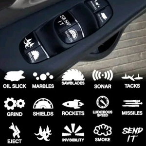 15pcs/Set Car Switch Button Sticker Dashboard Console Label Decals Self-Adhesive - Picture 1 of 10