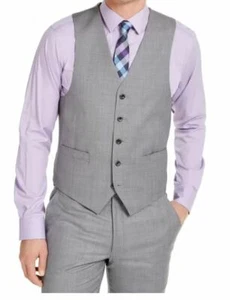 Michael Kors Men's Classic-Fit Airsoft Stretch Vest For Suit, Gray, S Small - Picture 1 of 3