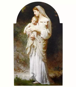 Bouguereau Innocence Arched Plaque 12” - Picture 1 of 1