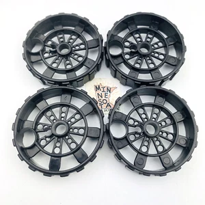 4 Knex Black Narrow 2" Plastic Wheels - K'nex Replacement Parts - Picture 1 of 3