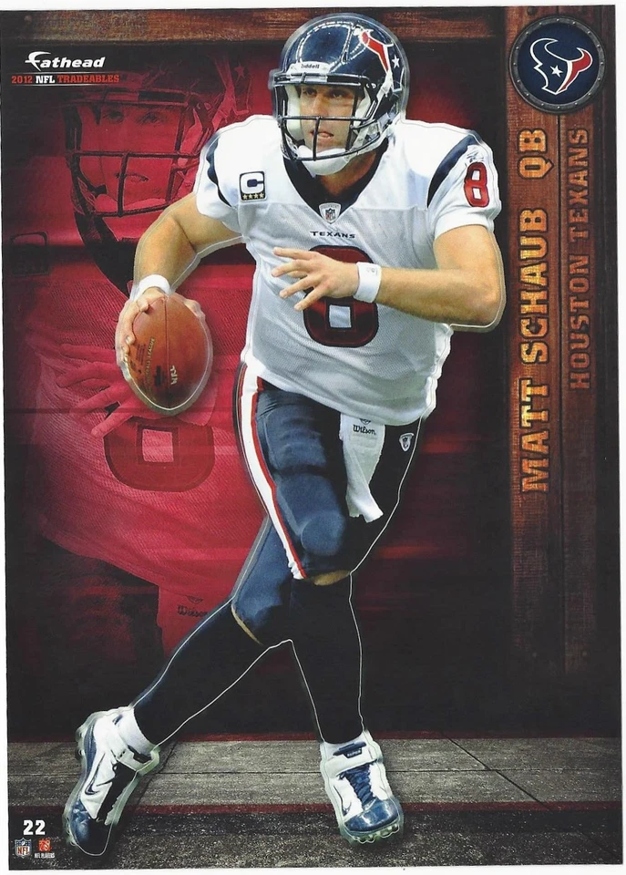 Calcomanía Matt Schaub Fathead Tradeables Houston Texas Virginia Cavaliers 2012 #22 Foto 1 de 3