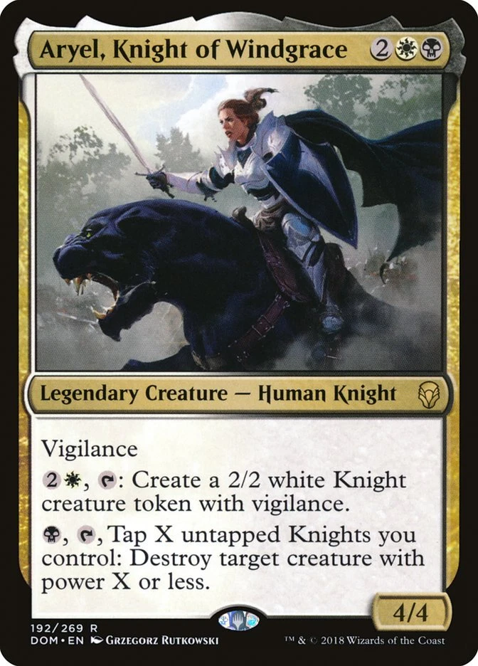 Aryel, Knight of Windgrace 192 Rare Dominaria DOM MTG - Image 1 of 1