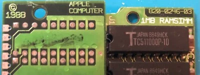 Apple RAM 820-0246-03 1MB SIMM Cards (Lot of 2) - Image 1 of 2