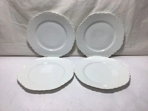 SS64 Vintage Haviland France White Round Porcelain Plate For Gift Set of 4 - Picture 1 of 8