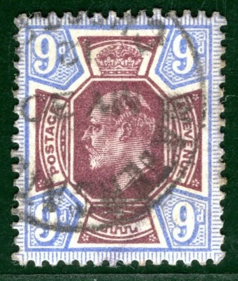 GB KEVII Somerset House SG.306 9d (1911) 1912 CDS Postmark Cat £75+50% ORED117 - Image 1 of 4